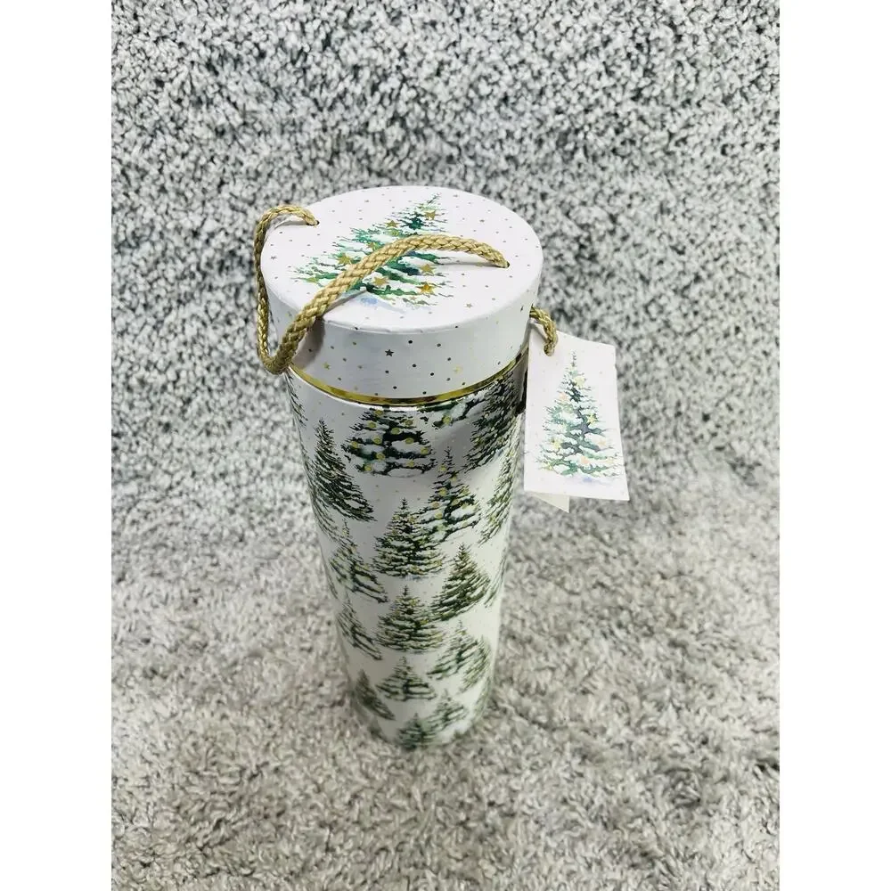 New Decorative Wine Bottle Gift Box Tube Cylinder Holder Carrier Christmas Decor